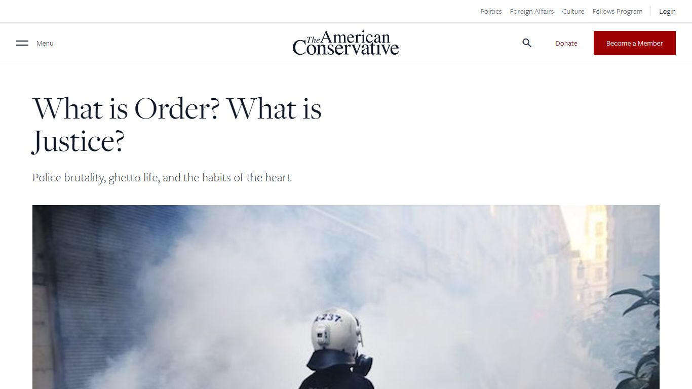 What is Order? What is Justice? - The American Conservative